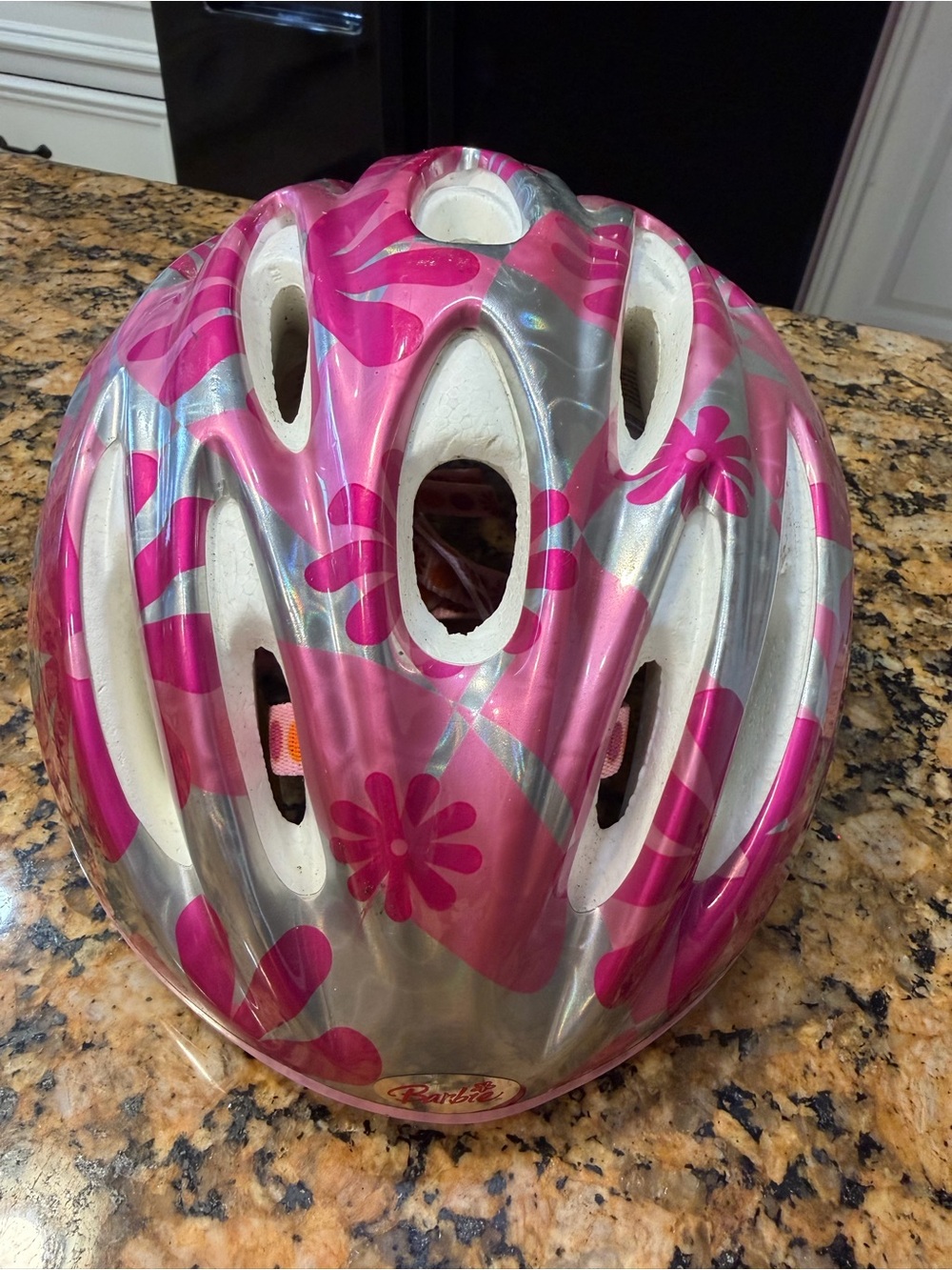 Barbie Pink Polka Dot & Floral Helmet Strap